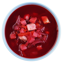 Борщ домашний на мясном бульоне